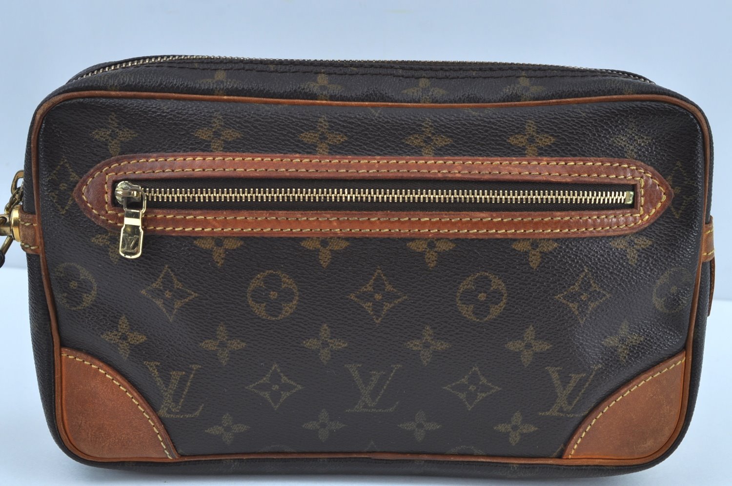 Authentic Louis Vuitton Monogram Marly Dragonne GM M51825 Clutch Hand Bag K2346