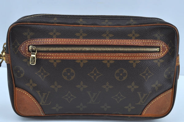 Authentic Louis Vuitton Monogram Marly Dragonne GM M51825 Clutch Hand Bag K2346