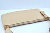 Authentic PRADA Vintage Leather Nappa Shoulder Hand Bag Purse Beige K2711