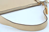 Authentic PRADA Vintage Leather Nappa Shoulder Hand Bag Purse Beige K2711