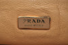 Authentic PRADA Vintage Leather Nappa Shoulder Hand Bag Purse Beige K2711