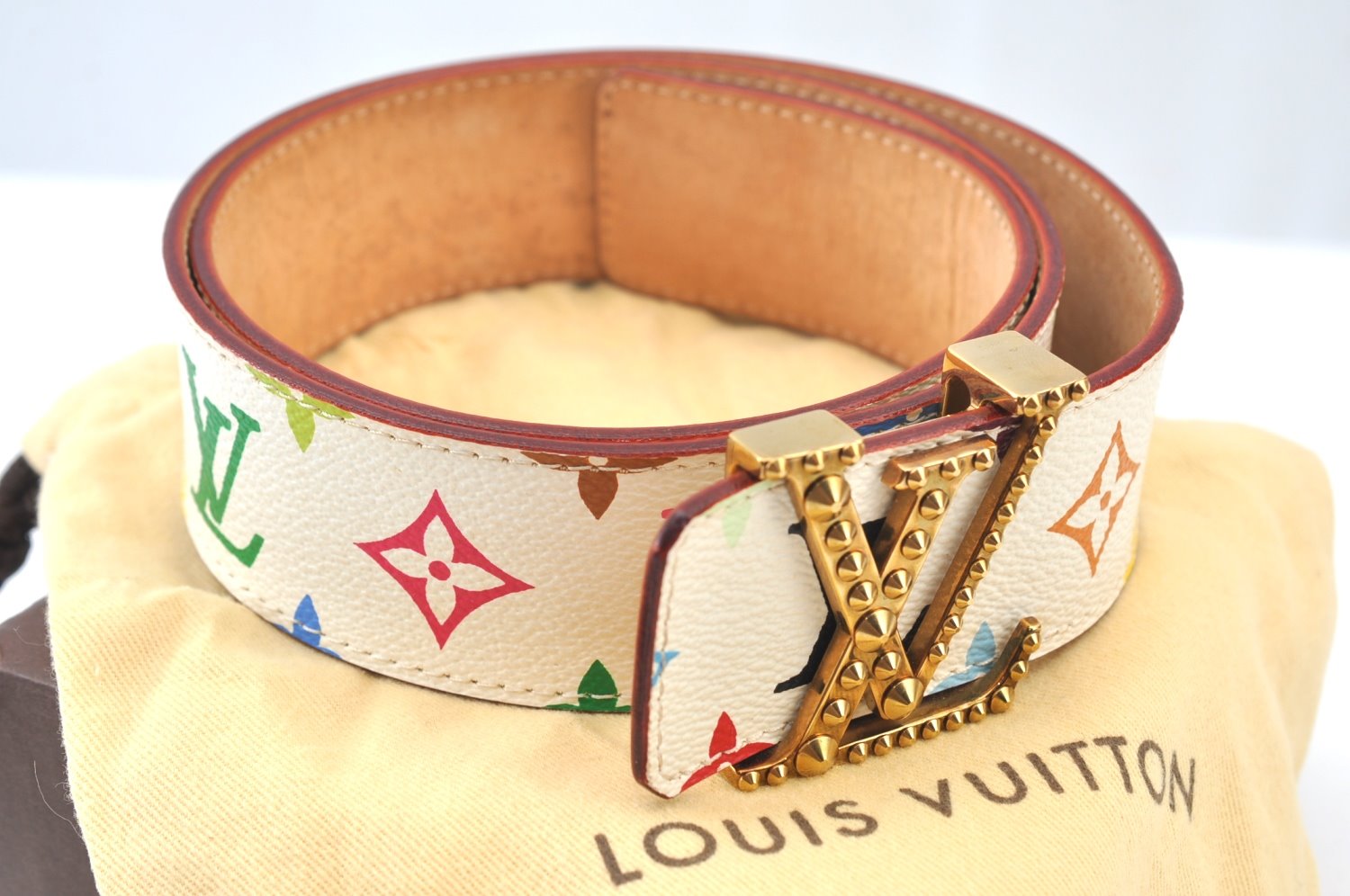 Louis Vuitton Monogram Multicolor Ceinture Initial Belt 31.5