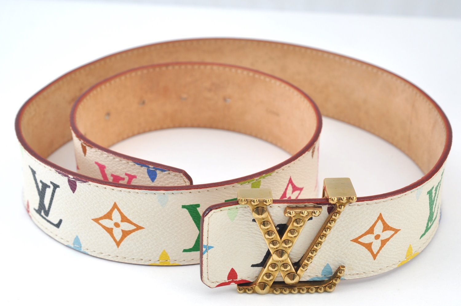 Louis Vuitton Monogram Multicolor Ceinture Initial Belt 31.5