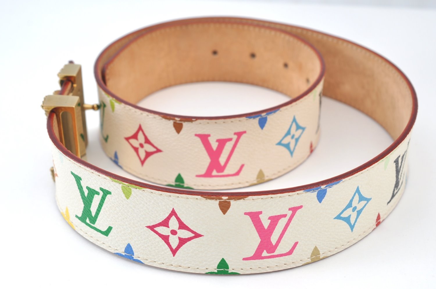 Louis Vuitton Monogram Multicolor Ceinture Initial Belt 31.5