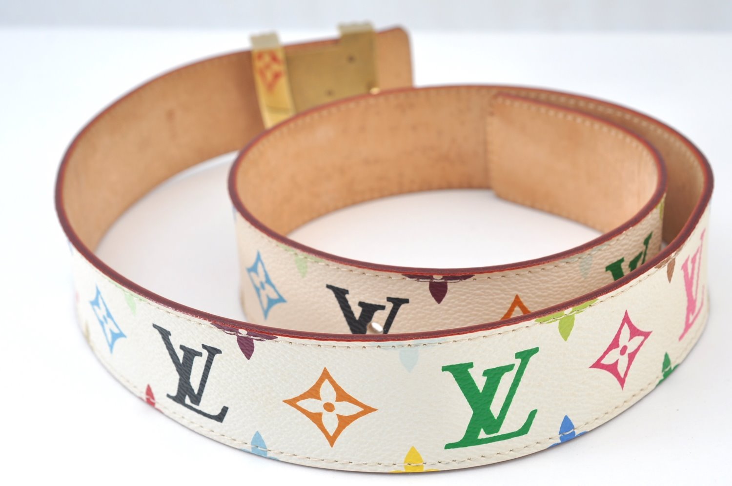 Louis Vuitton Monogram Multicolor Ceinture Initial Belt 31.5