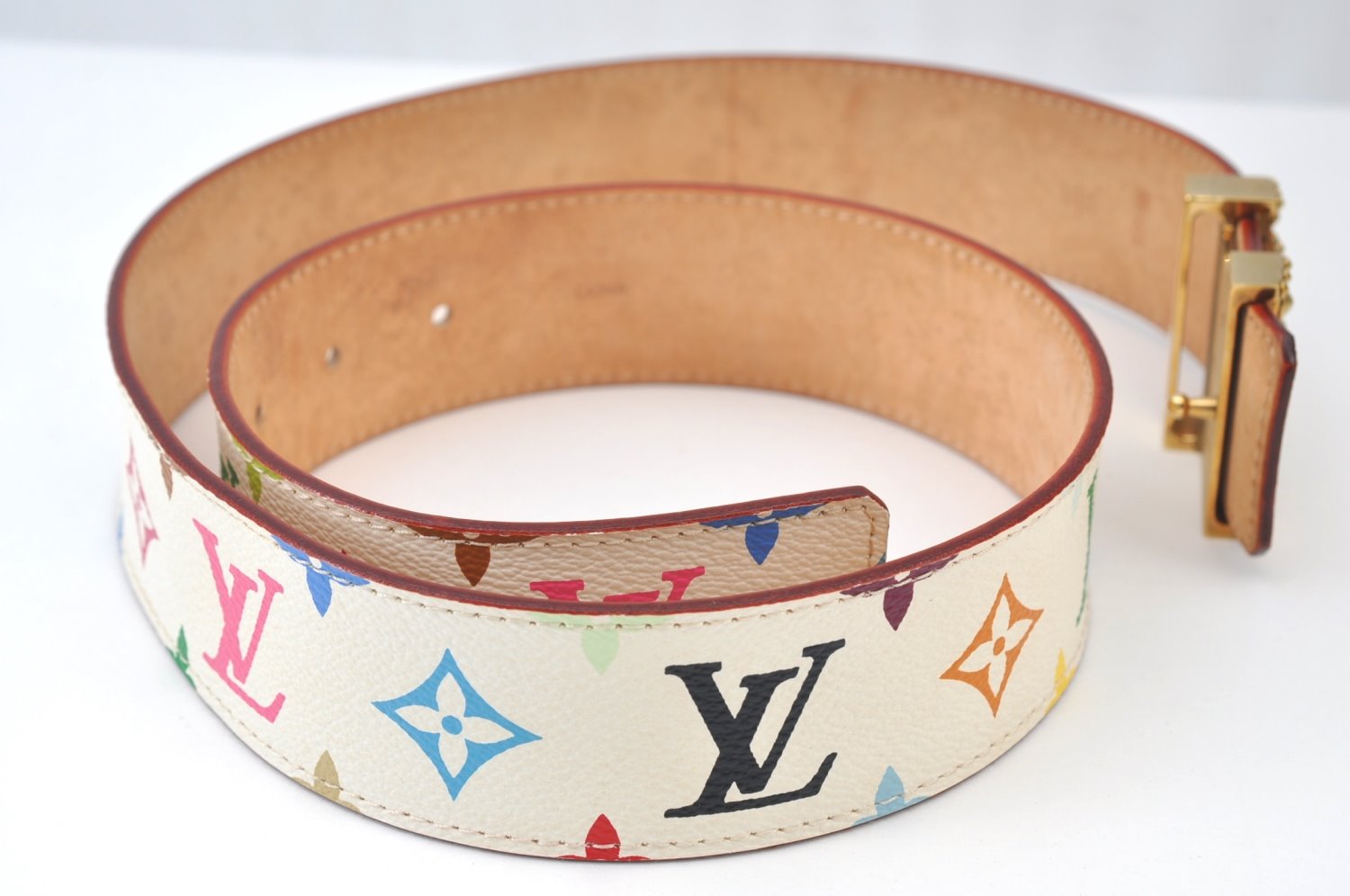 Louis Vuitton Monogram Multicolor Ceinture Initial Belt 31.5