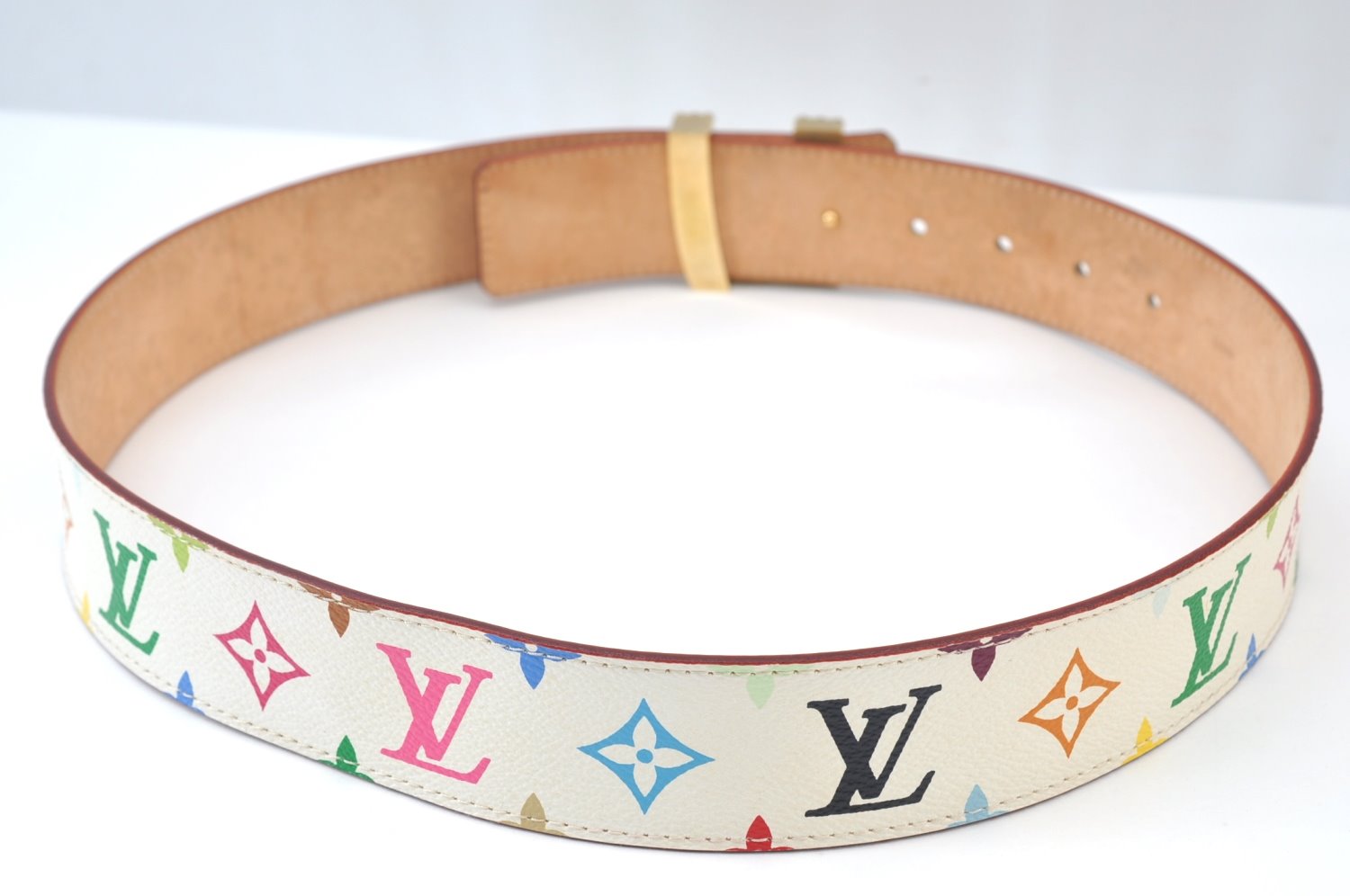 Louis Vuitton Monogram Multicolor Ceinture Initial Belt 31.5