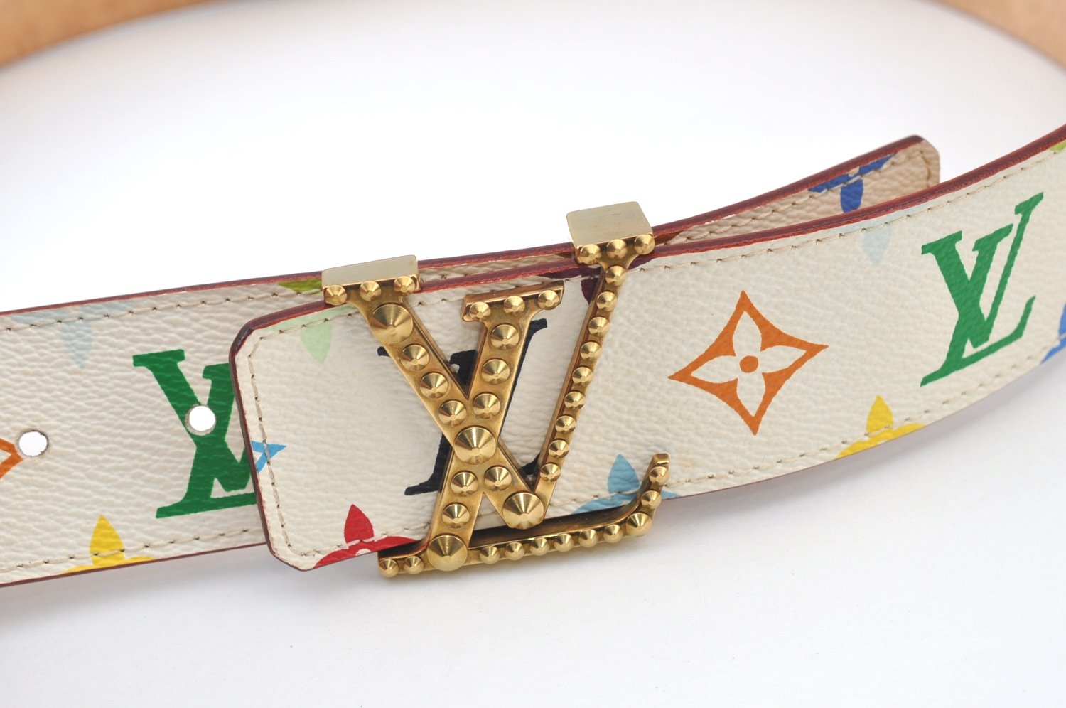 Louis Vuitton Monogram Multicolor Ceinture Initial Belt 31.5