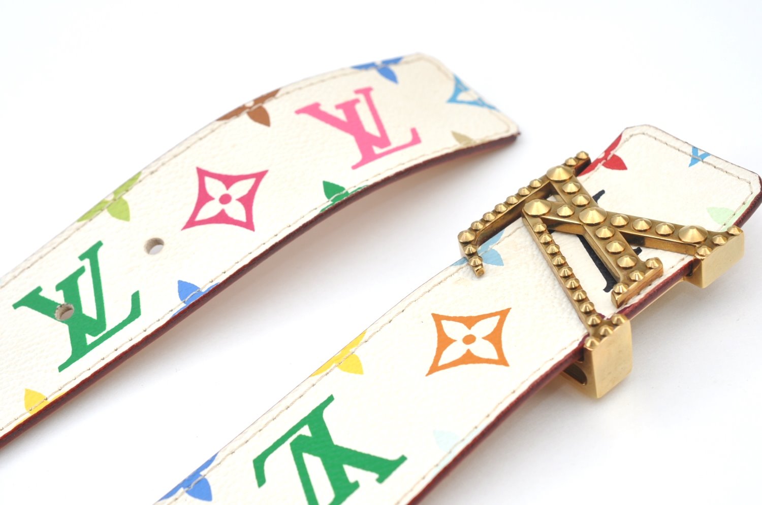 Louis Vuitton Monogram Multicolor Ceinture Initial Belt 31.5