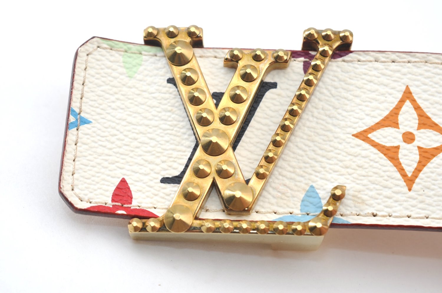 Louis Vuitton Monogram Multicolor Ceinture Initial Belt 31.5