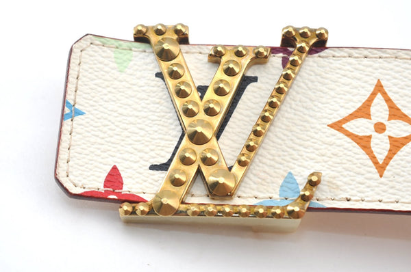 Louis Vuitton Monogram Multicolor Ceinture Initial Belt 31.5" White Box K2907