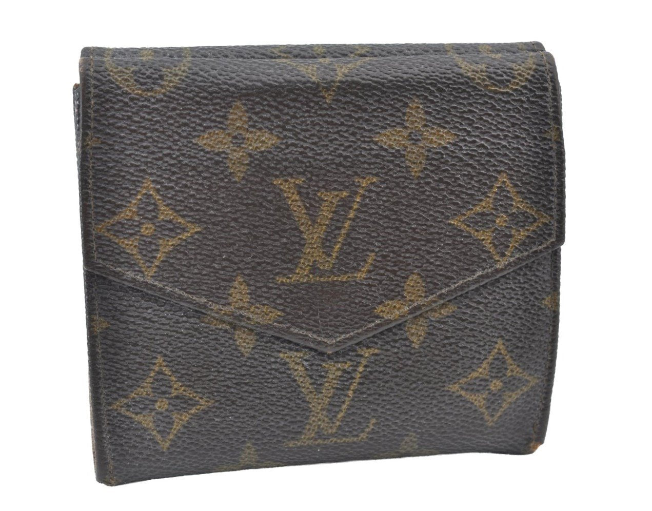 Authentic Louis Vuitton Monogram Porte Monnaie Billets Wallet M61660 LV K2969