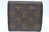 Authentic Louis Vuitton Monogram Porte Monnaie Billets Wallet M61660 LV K2969