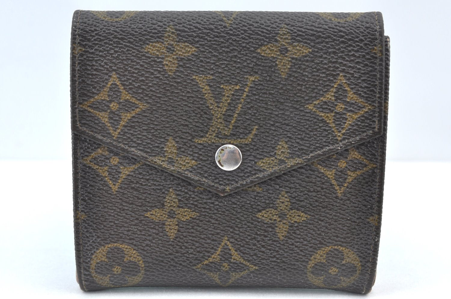 Authentic Louis Vuitton Monogram Porte Monnaie Billets Wallet M61660 LV K2969