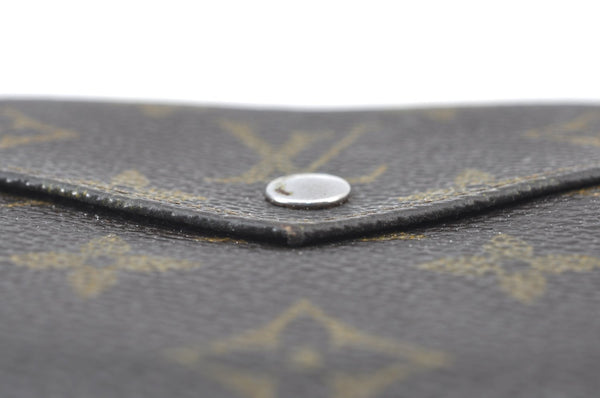 Authentic Louis Vuitton Monogram Porte Monnaie Billets Wallet M61660 LV K2969