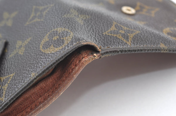 Authentic Louis Vuitton Monogram Porte Monnaie Billets Wallet M61660 LV K2969