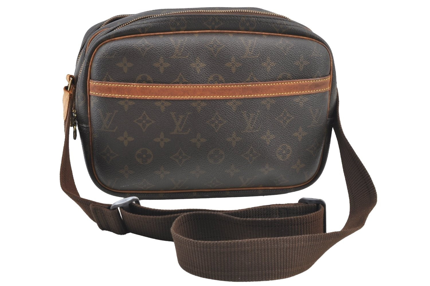 Authentic Louis Vuitton Monogram Reporter PM Shoulder Cross Bag M45254 LV K3012