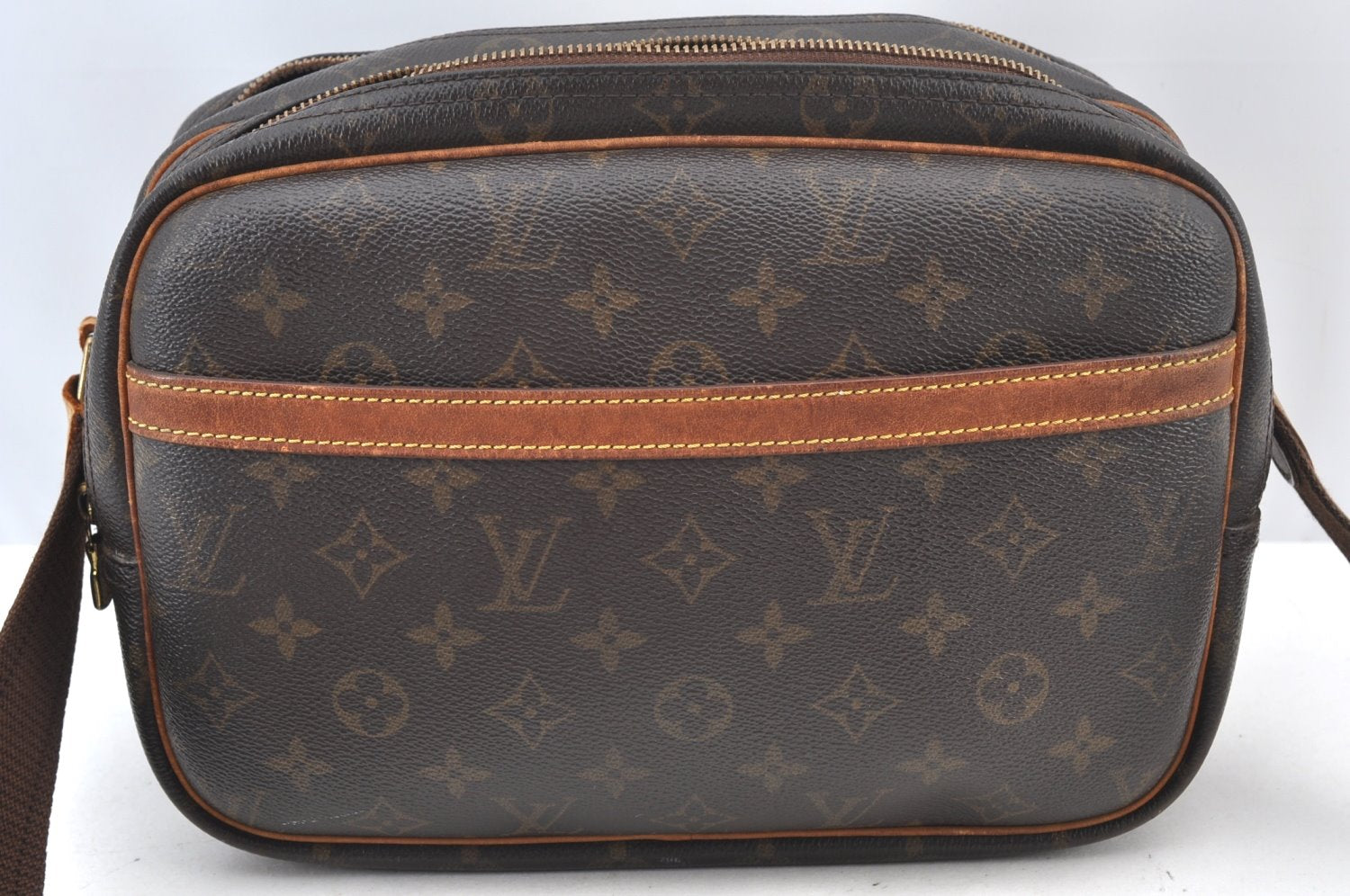 Authentic Louis Vuitton Monogram Reporter PM Shoulder Cross Bag M45254 LV K3012