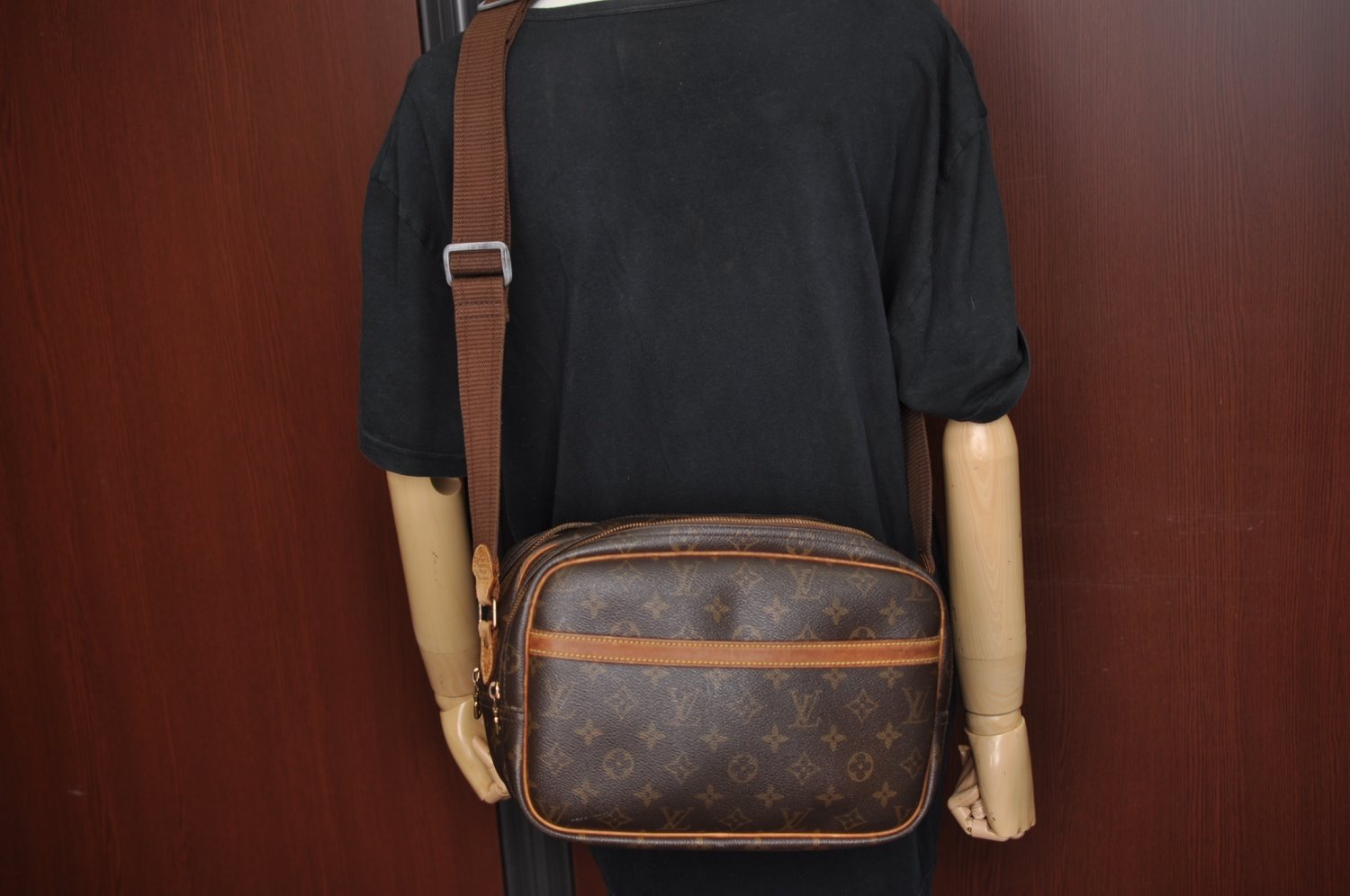 Authentic Louis Vuitton Monogram Reporter PM Shoulder Cross Bag M45254 LV K3012