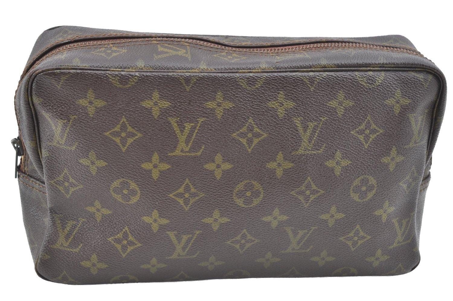 Auth Louis Vuitton Monogram Trousse Toilette 28 Clutch Hand Bag Old Model K3077
