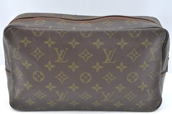 Auth Louis Vuitton Monogram Trousse Toilette 28 Clutch Hand Bag Old Model K3077