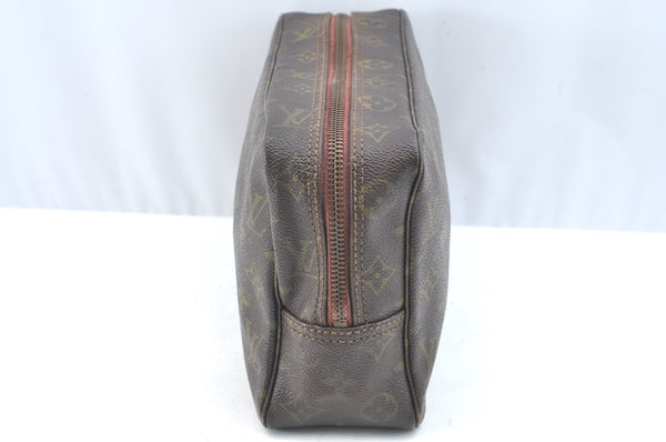 Auth Louis Vuitton Monogram Trousse Toilette 28 Clutch Hand Bag Old Model K3077