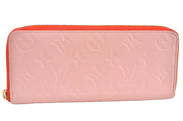 Louis Vuitton Monogram Empreinte Portefeuille Clemence Wallet Pink Junk K3299