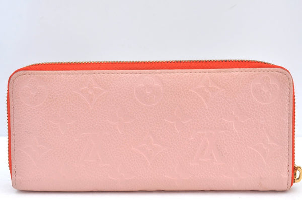 Louis Vuitton Monogram Empreinte Portefeuille Clemence Wallet Pink Junk K3299