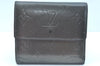 Louis Vuitton Monogram Mat Porte Monnaie Billets Cartes Credit Wallet Gray K3377