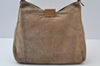 Authentic FENDI Vintage Shoulder Cross Body Bag Suede Leather Beige K3498