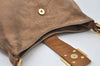 Authentic FENDI Vintage Shoulder Cross Body Bag Suede Leather Beige K3498