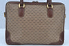 Authentic GUCCI Micro GG 2Way Shoulder Hand Boston Bag PVC Leather Brown K3545
