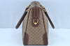 Authentic GUCCI Micro GG 2Way Shoulder Hand Boston Bag PVC Leather Brown K3545