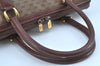Authentic GUCCI Micro GG 2Way Shoulder Hand Boston Bag PVC Leather Brown K3545