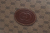 Authentic GUCCI Micro GG 2Way Shoulder Hand Boston Bag PVC Leather Brown K3545