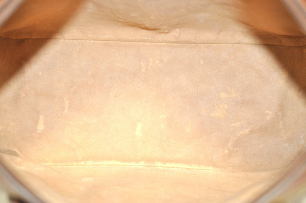 Authentic GUCCI Micro GG 2Way Shoulder Hand Boston Bag PVC Leather Brown K3545