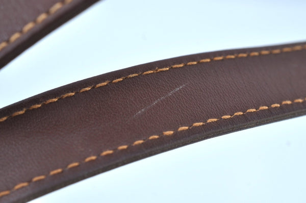 Authentic GUCCI Micro GG 2Way Shoulder Hand Boston Bag PVC Leather Brown K3545