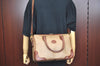 Authentic GUCCI Micro GG 2Way Shoulder Hand Boston Bag PVC Leather Brown K3545