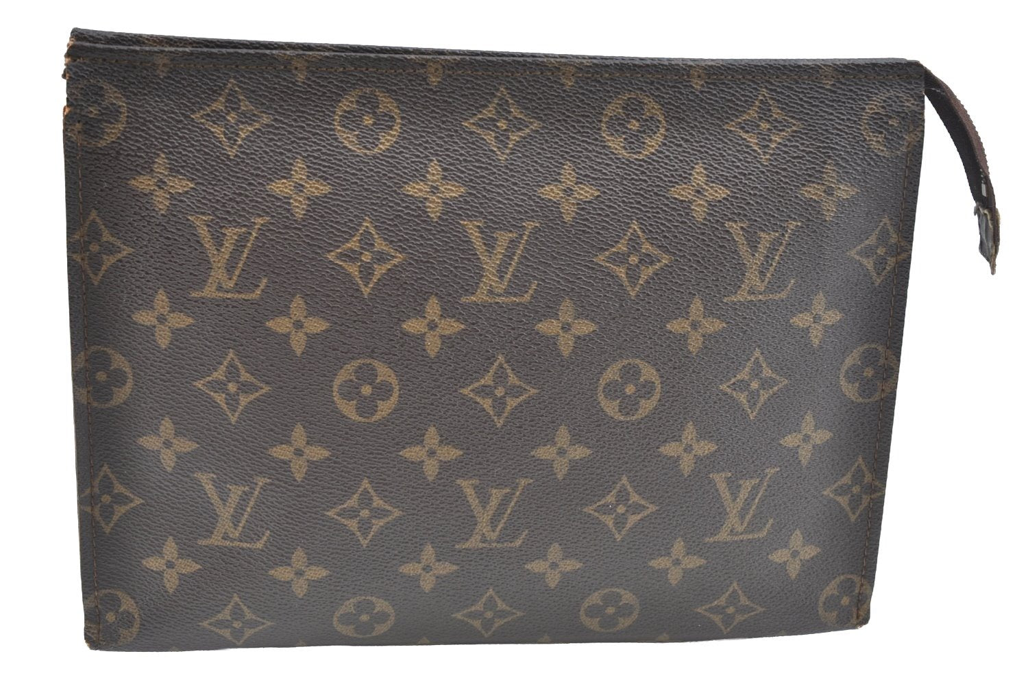 Auth Louis Vuitton Monogram Poche Toilette 26 Cosmetics Pouch Old Model LV K3656