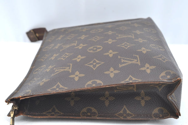 Auth Louis Vuitton Monogram Poche Toilette 26 Cosmetics Pouch Old Model LV K3656