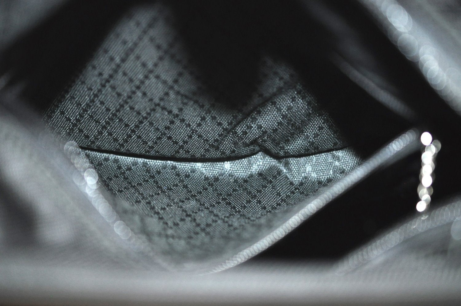 Authentic GUCCI Bamboo 2Way Shoulder Hand Bag Purse Nylon Leather Black K3713