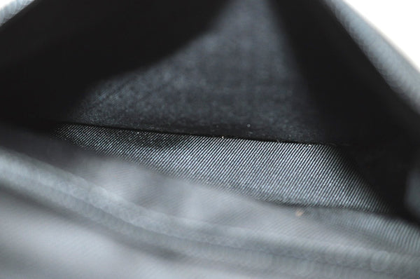 Authentic GUCCI Bamboo 2Way Shoulder Hand Bag Purse Nylon Leather Black K3713