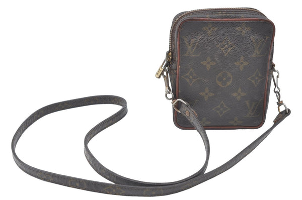 Auth Louis Vuitton Monogram Mini Poche Danube Shoulder Cross Bag Old Model K3886