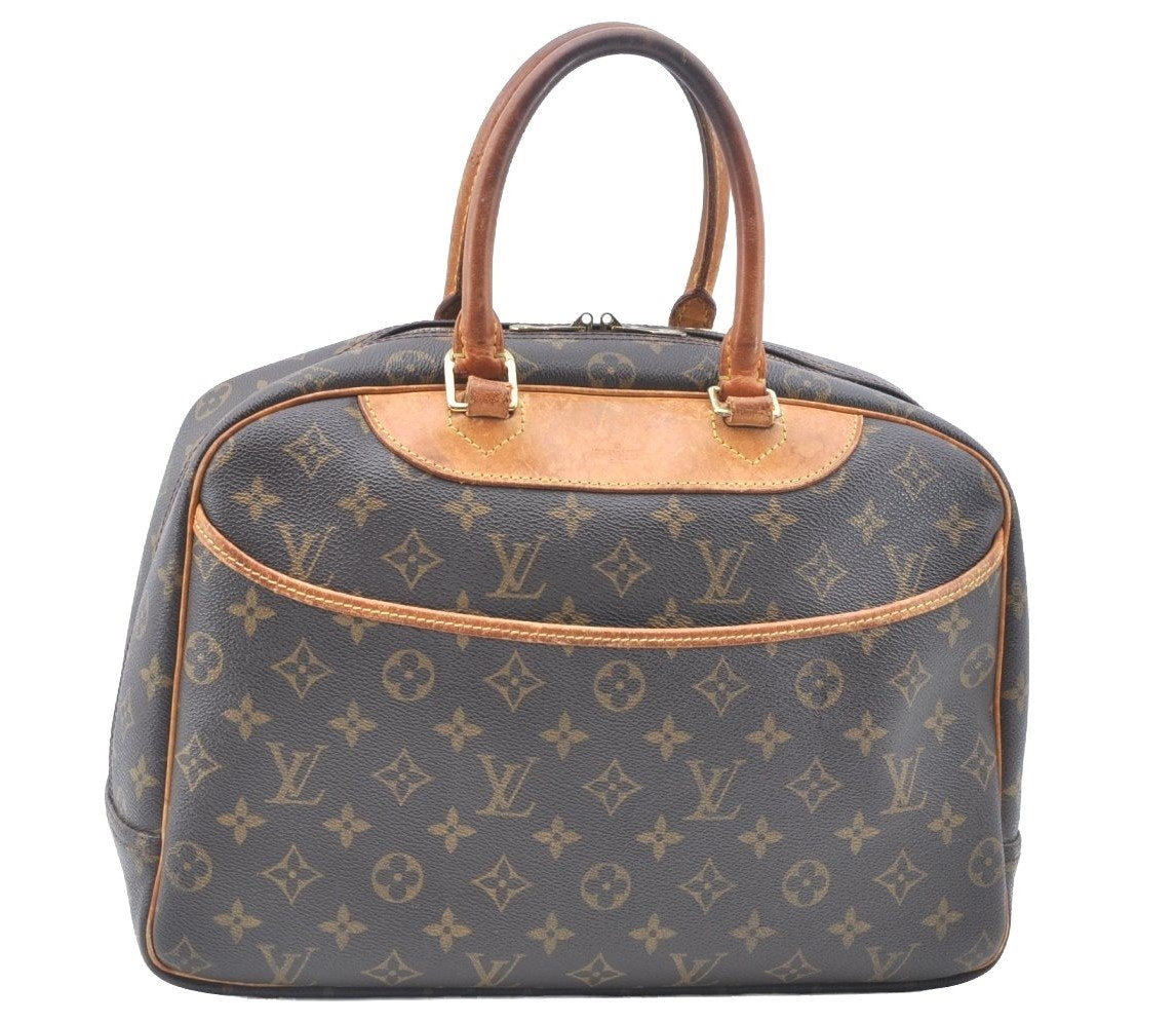 Authentic Louis Vuitton Monogram Deauville Hand Bag M47270 LV K3969