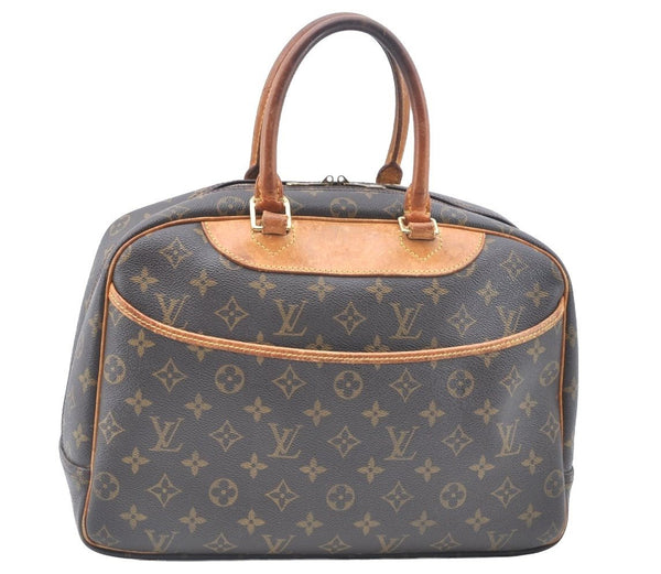 Authentic Louis Vuitton Monogram Deauville Hand Bag M47270 LV K3969
