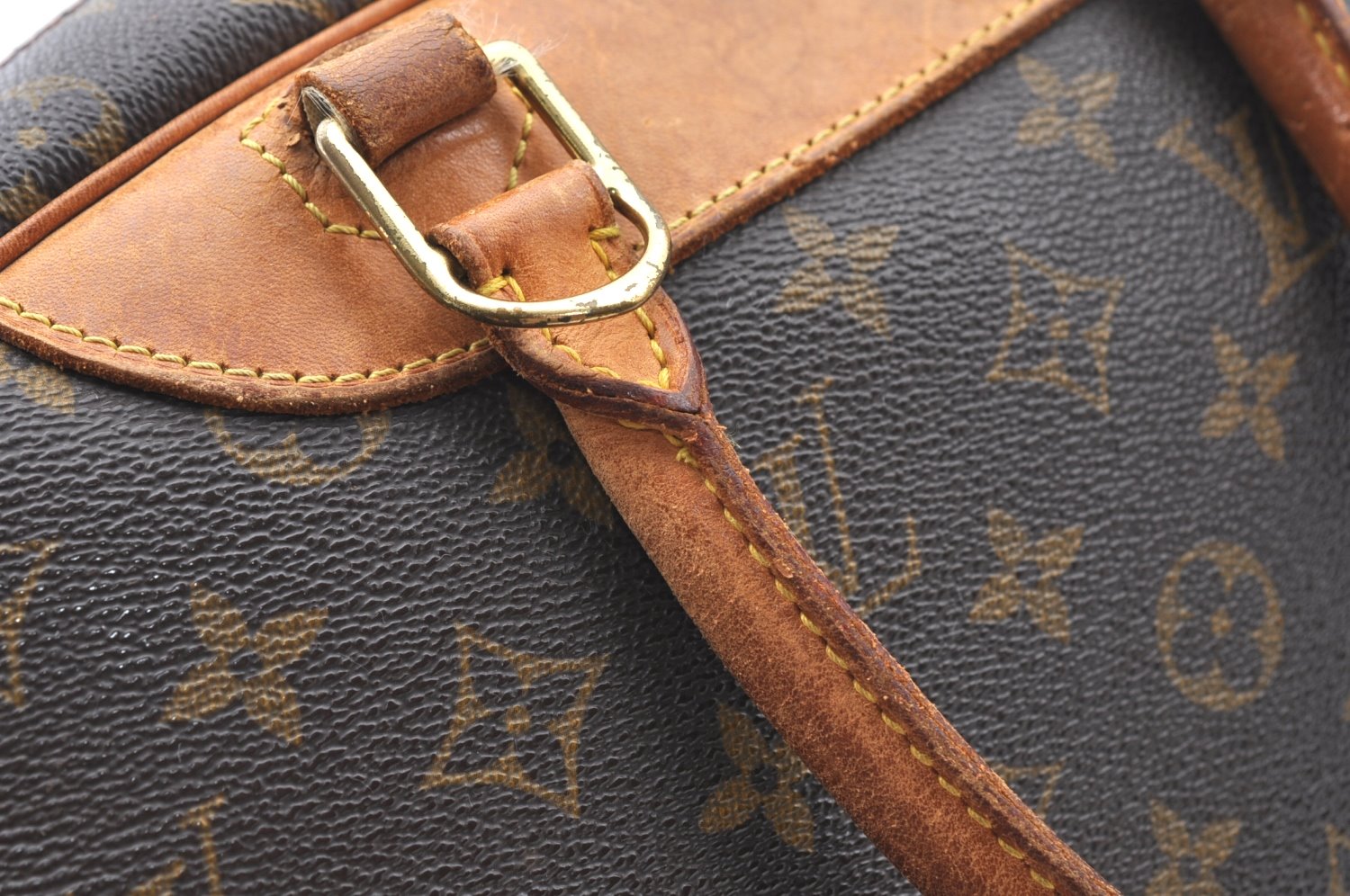 Authentic Louis Vuitton Monogram Deauville Hand Bag M47270 LV K3969