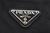 Authentic PRADA Nylon Tessuto Leather Shoulder Cross Body Bag Black K4025