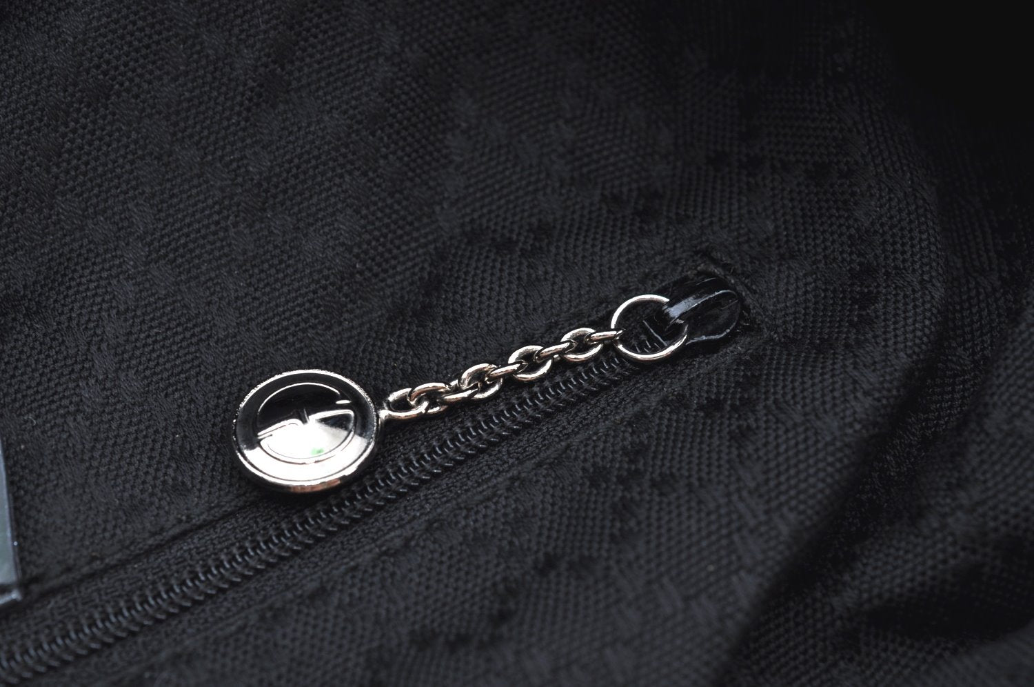 Authentic GUCCI Bamboo 2Way Shoulder Bag Nylon Enamel Gray K4038