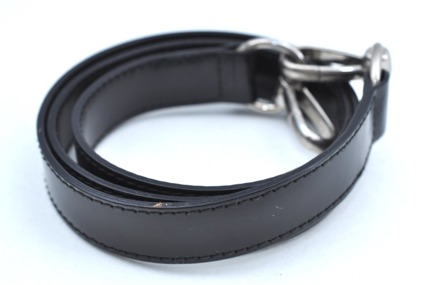 Authentic GUCCI Bamboo 2Way Shoulder Bag Nylon Enamel Gray K4038