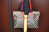 Authentic GUCCI Sherry Line GG Crystal Tote Bag PVC Leather 155524 Navy K4041